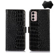 For Motorola Moto G42 Crocodile Top Layer Cowhide Leather Phone Case(Black) - Motorola Cases by PMC TechLife | Online Shopping South Africa | PMC TechLife | Buy Now Pay Later Mobicred