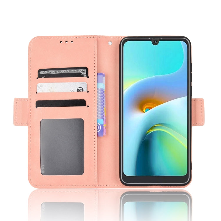 For Blackview A50 Skin Feel Calf Pattern Leather Phone Case(Pink) - More Brand by PMC TechLife | Online Shopping South Africa | PMC TechLife
