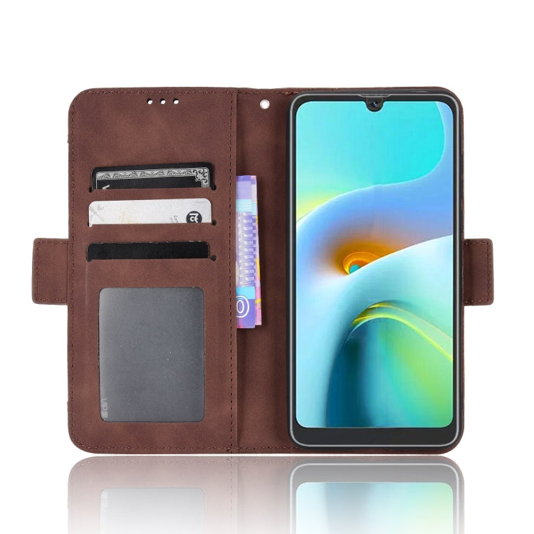 For Blackview A50 Skin Feel Calf Pattern Leather Phone Case(Brown) - More Brand by PMC TechLife | Online Shopping South Africa | PMC TechLife | Buy Now Pay Later Mobicred