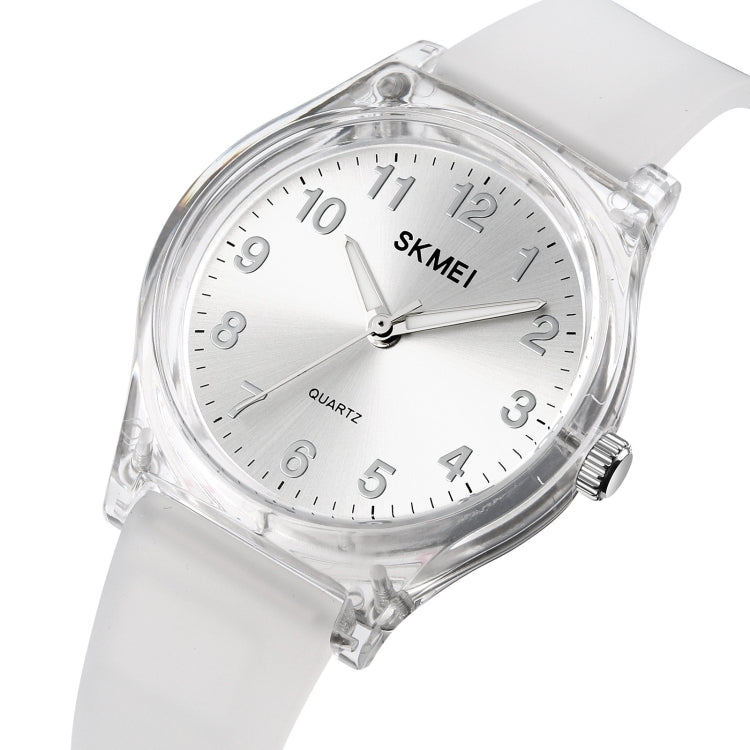 SKMEI 1760 Stainless Steel Buckle Silicone Strap Waterproof Quartz Watch(Black and White) - free shipping - PMC TechLife - Order now!