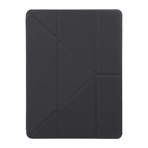 Mutural King Kong Series Deformation Holder Leather Tablet Case For iPad 9.7 2018 / 2017(Black)