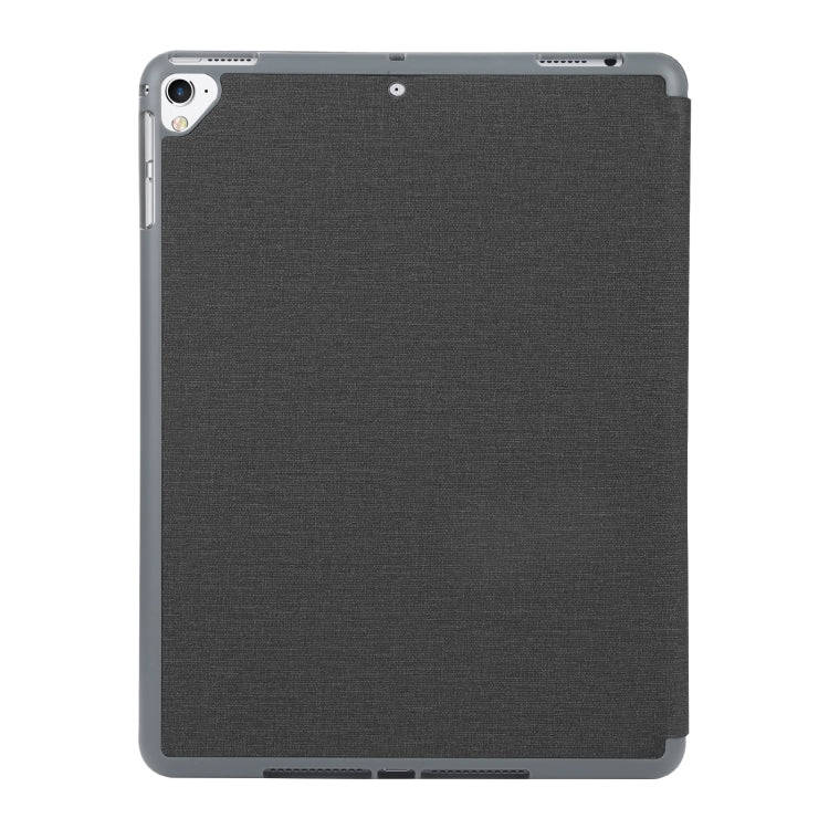 Mutural King Kong Series Deformation Holder Leather Tablet Case For iPad 9.7 2018 / 2017(Black)