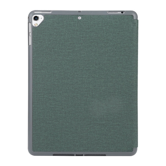 Mutural King Kong Series Deformation Holder Leather Tablet Case For iPad 9.7 2018 / 2017(Green)