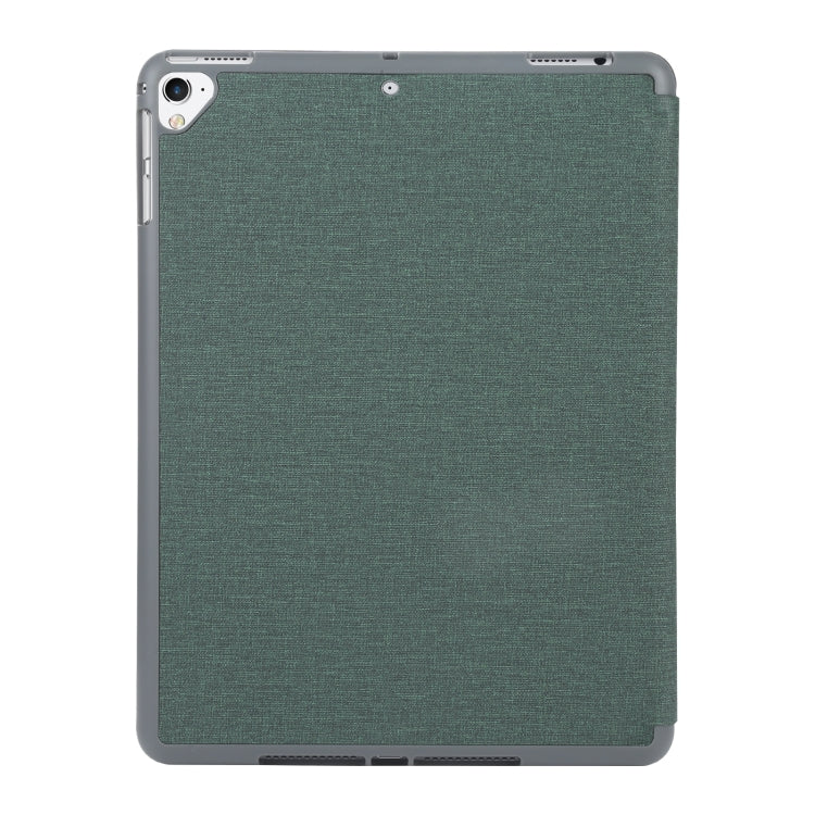 Mutural King Kong Series Deformation Holder Leather Tablet Case For iPad 9.7 2018 / 2017(Green)