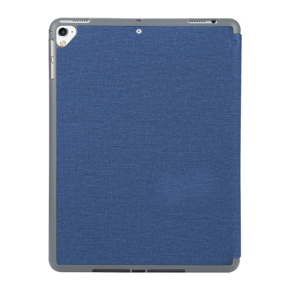 Mutural King Kong Series Deformation Holder Leather Tablet Case For iPad 9.7 2018 / 2017(Blue)