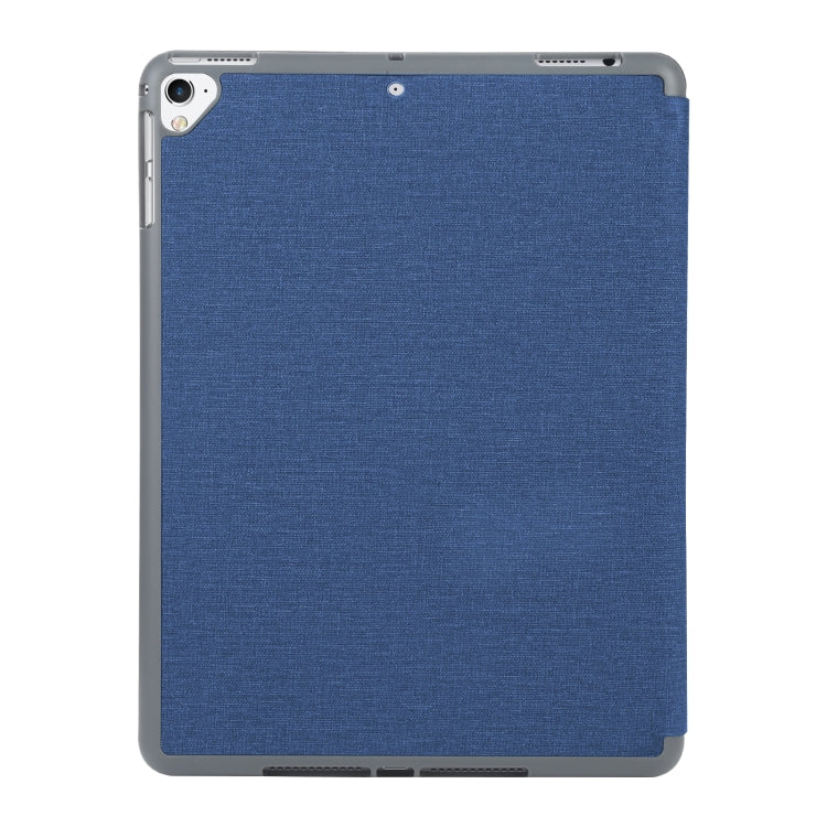 Mutural King Kong Series Deformation Holder Leather Tablet Case For iPad 9.7 2018 / 2017(Blue)