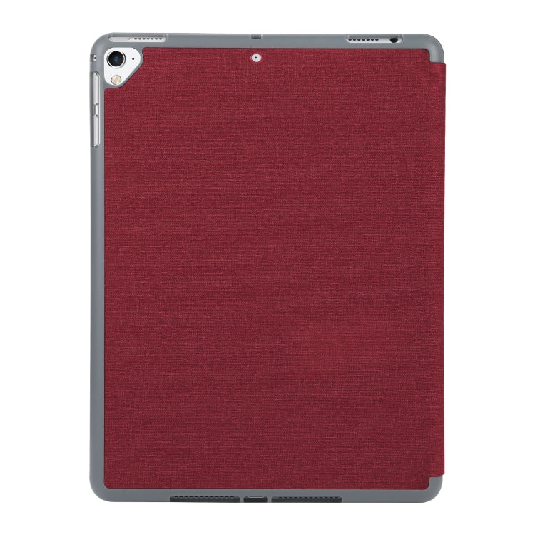Mutural King Kong Series Deformation Holder Leather Tablet Case For iPad 9.7 2018 / 2017(Red)