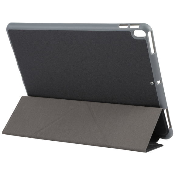 Mutural King Kong Series Deformation Holder Leather Tablet Case For iPad Pro 10.5 2019 / 2017(Black)