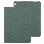 Mutural King Kong Series Deformation Holder Leather Tablet Case For iPad Pro 10.5 2019 / 2017(Green)
