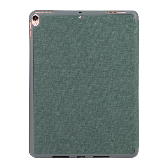 Mutural King Kong Series Deformation Holder Leather Tablet Case For iPad Pro 10.5 2019 / 2017(Green)