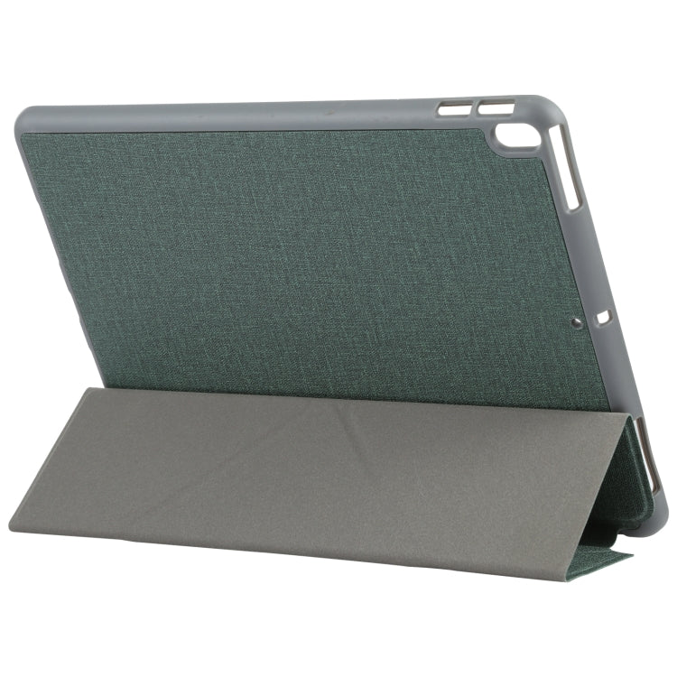Mutural King Kong Series Deformation Holder Leather Tablet Case For iPad Pro 10.5 2019 / 2017(Green)