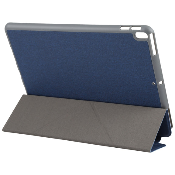 Mutural King Kong Series Deformation Holder Leather Tablet Case For iPad Pro 10.5 2019 / 2017(Blue)