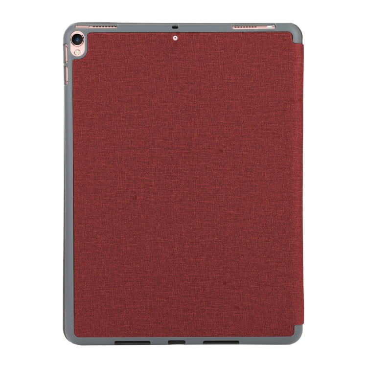 Mutural King Kong Series Deformation Holder Leather Tablet Case For iPad Pro 10.5 2019 / 2017(Red)