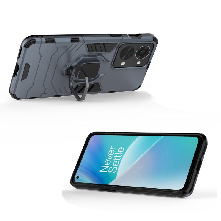 For OnePlus Nord 2T 5G Magnetic Ring Holder PC + TPU Phone Case(Navy Blue) - OnePlus Cases by PMC TechLife | Online Shopping South Africa | PMC TechLife | Buy Now Pay Later Mobicred