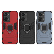 For OnePlus Nord 2T 5G Magnetic Ring Holder PC + TPU Phone Case(Navy Blue)