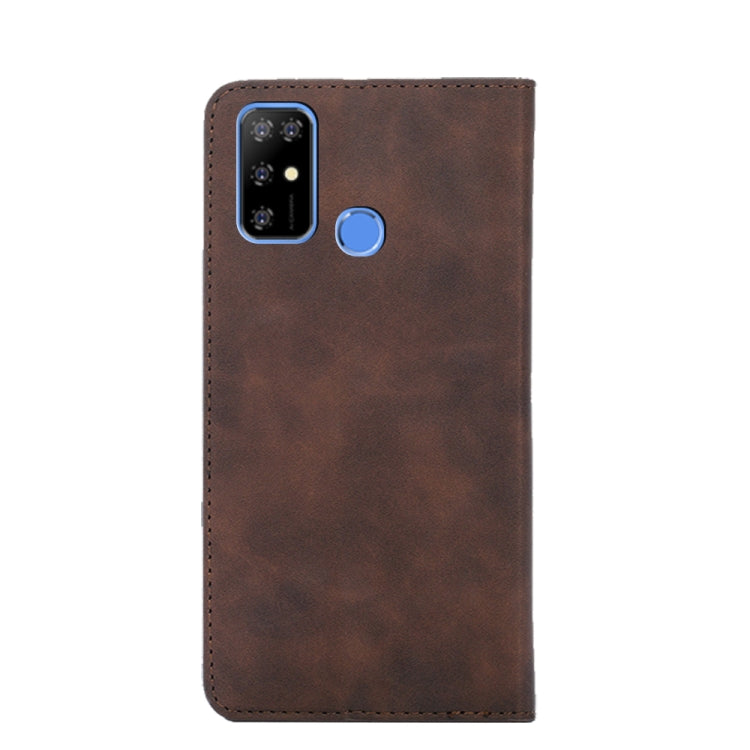For DOOGEE X96 Pro Skin Feel Magnetic Horizontal Flip Leather Phone Case(Dark Brown)