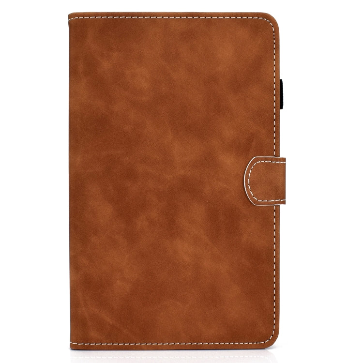 For Lenovo Tab M10 Plus 10.6 3rd Gen 2022 Stitching Cowhide Texture Smart Leather Tablet Case(Brown)