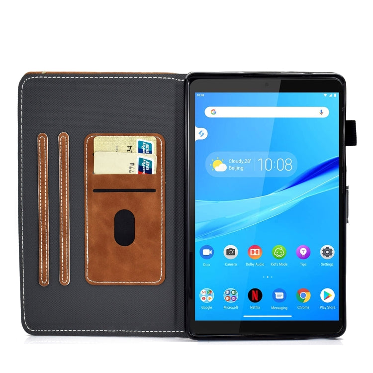For Lenovo Tab M10 Plus 10.6 3rd Gen 2022 Stitching Cowhide Texture Smart Leather Tablet Case(Brown) - Lenovo by PMC TechLife | Online Shopping South Africa | PMC TechLife