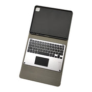 RK11L Aluminum Alloy Touch Bluetooth Keyboard Horizontal Flip Leather Tablet Case for iPad Pro 11 2020 / 2018 with Holder & Pen Slot(Black)