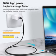 2m 10Gbps USB-C / Type-C Female to Male Elbow Charging Data Transmission Extension Cable