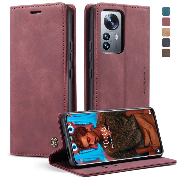 For Xiaomi 12 Pro CaseMe 013 Multifunctional Horizontal Flip Leather Phone Case(Wine Red) - free shipping - PMC Jewellery - Order now!