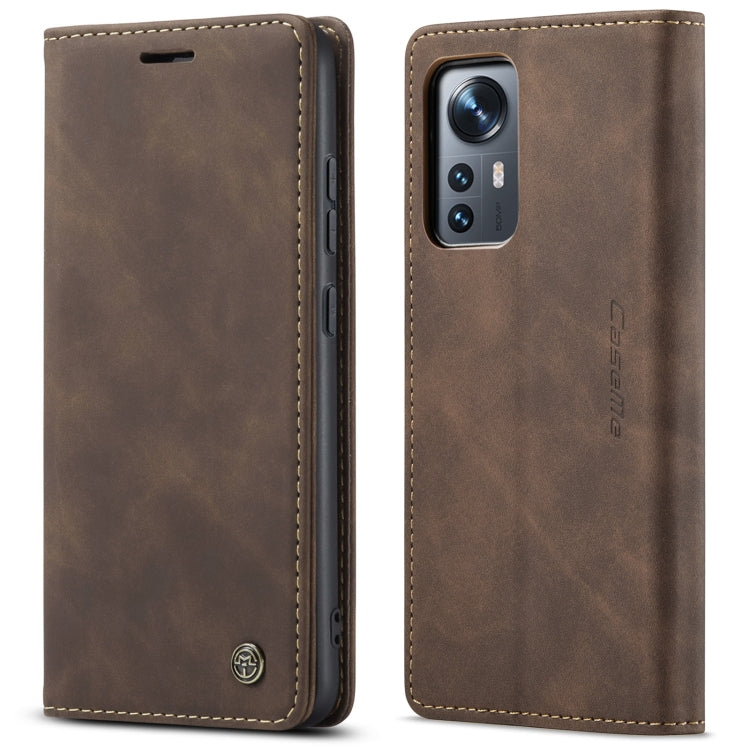 For Xiaomi 12/12X CaseMe 013 Multifunctional Horizontal Flip Leather Phone Case(Coffee) - free shipping - PMC Jewellery - Order now!