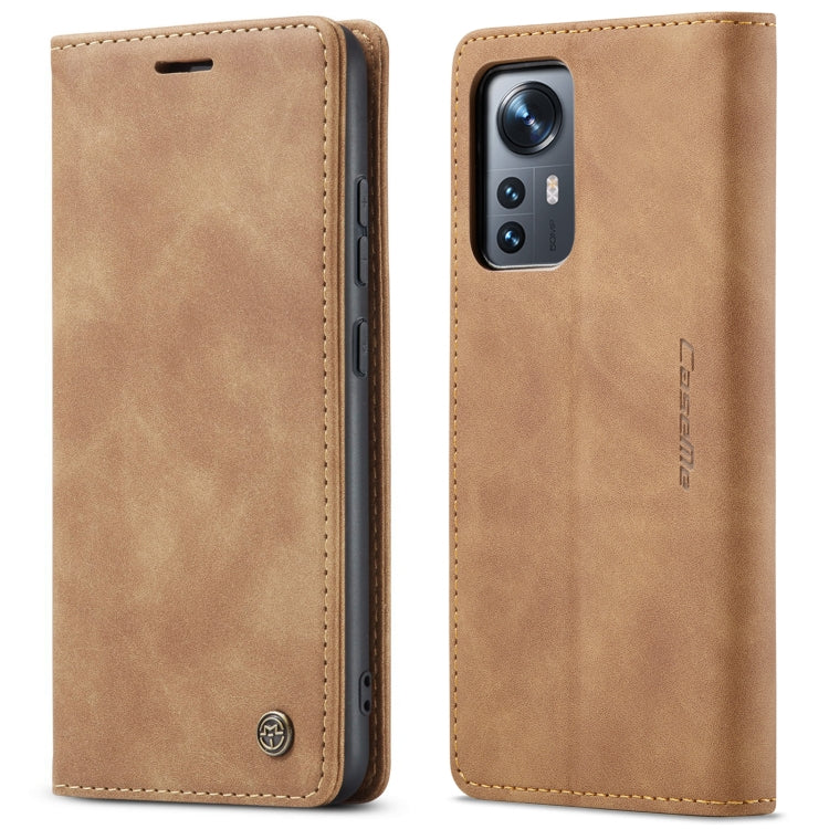For Xiaomi 12/12X CaseMe 013 Multifunctional Horizontal Flip Leather Phone Case(Brown) - free shipping - PMC Jewellery - Order now!
