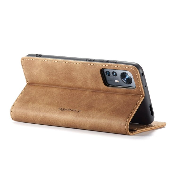 For Xiaomi 12/12X CaseMe 013 Multifunctional Horizontal Flip Leather Phone Case(Brown) - free shipping - PMC Jewellery - Order now!