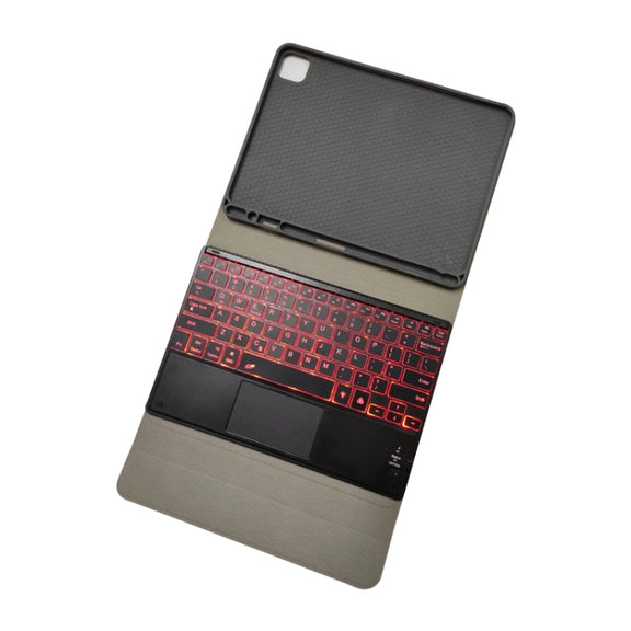 RK11T Backlight Detachable Touch Bluetooth Keyboard TPU Horizontal Flip Leather Tablet Case for iPad Pro 11 2020 / 2018 with Holder & Pen Slot(Red)