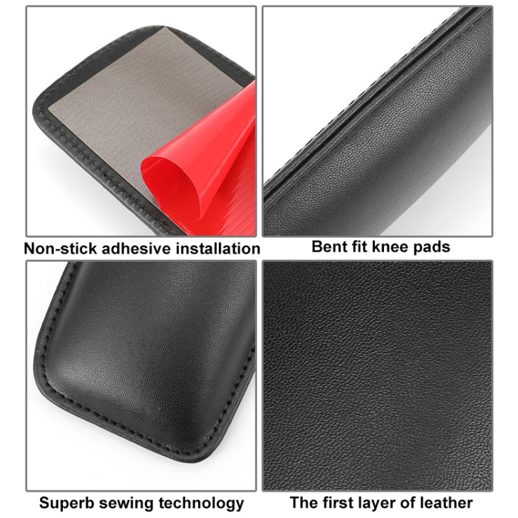 2 PCS Car Non-slip Soft Floor Protector Carpet Floor Mat Knee Bolster, Style:First Layer Cowhide(Black) - Floor Mats by PMC Jewellery | Online Shopping South Africa | PMC Jewellery | Buy Now Pay Later Mobicred