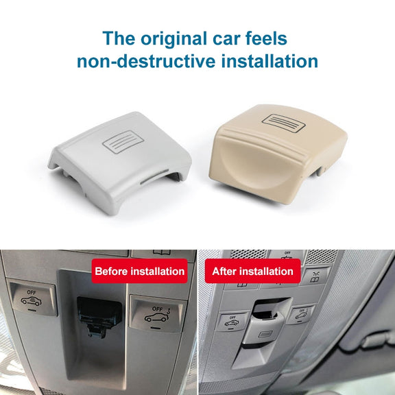 Car Sunroof Window Switch Button for Mercedes-Benz W204 / W212, Left Driving(Mercerized Beige)