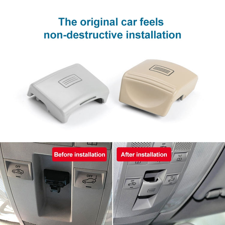 Car Sunroof Window Switch Button for Mercedes-Benz W204 / W212, Left Driving(Deerskin Beige)