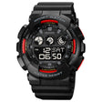 SKMEI 1857 Stainless Steel Buckle PU Strap Waterproof Electronic Watch(Red) - free shipping - PMC TechLife - Order now!