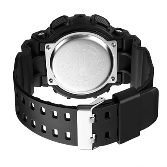 SKMEI 1857 Stainless Steel Buckle PU Strap Water-resistant Electronic Watch(Red)