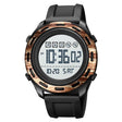SKMEI 1872 Stainless Steel Buckle PU Strap Waterproof Electronic Watch, Dial:White(Rose Gold) - free shipping - PMC TechLife - Order now!