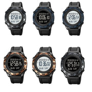 SKMEI 1872 Stainless Steel Buckle PU Strap Water-resistant Electronic Watch, Dial:White(Carbon Brazing)