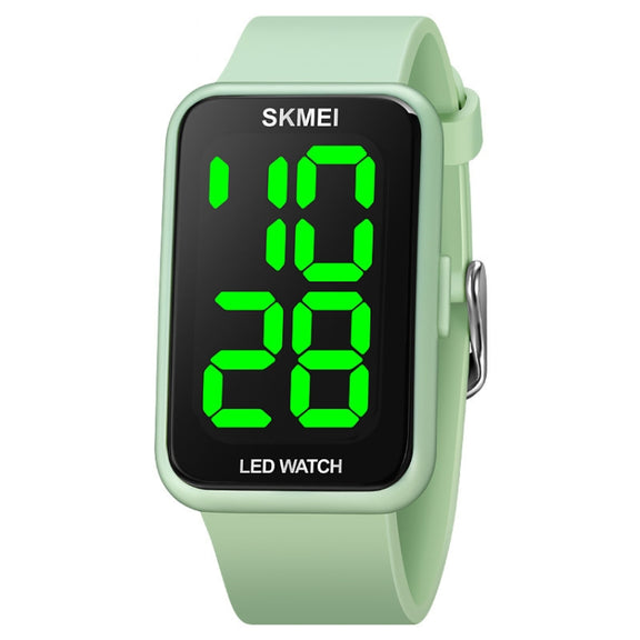 SKMEI 1873 PU Strap Water-resistant LED Electronic Watch(Light Green)