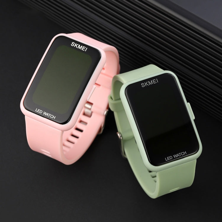 SKMEI 1873 PU Strap Water-resistant LED Electronic Watch(Black)