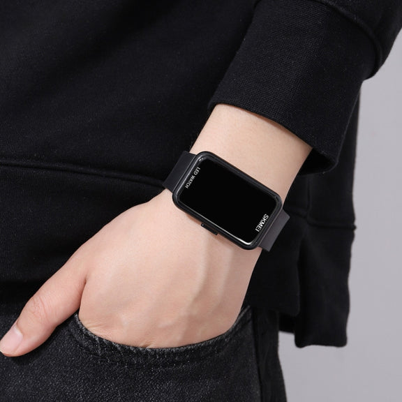SKMEI 1873 PU Strap Water-resistant LED Electronic Watch(Pink)