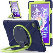 For Lenovo Tab M10 Plus 10.6 3rd Gen 2022 Silicone + PC Protective Tablet Case(Navy Blue and Yellow Green)
