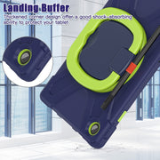 For Lenovo Tab M10 Plus 10.6 3rd Gen 2022 Silicone + PC Protective Tablet Case(Navy Blue and Yellow Green)