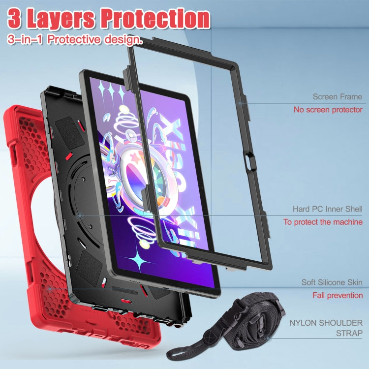 For Lenovo Tab M10 Plus 10.6 3rd Gen 2022 Silicone + PC Protective Tablet Case(Red) - Lenovo by PMC TechLife | Online Shopping South Africa | PMC TechLife | Buy Now Pay Later Mobicred