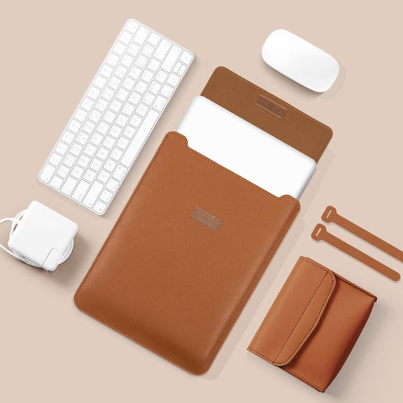 4 in 1 Lightweight and Portable Leather Computer Bag, Size:15.4/15.6/16.1 inches(Brown)