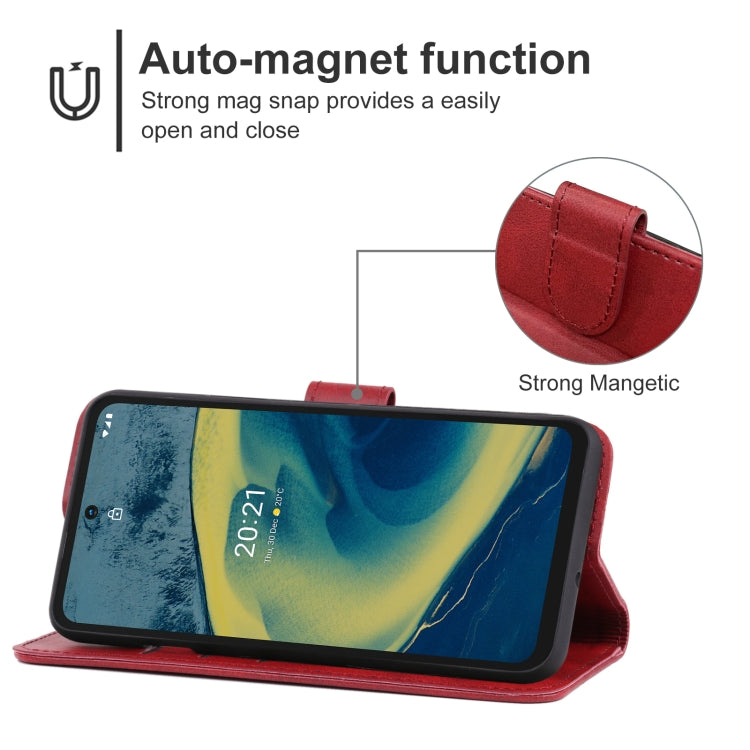 For Nokia XR20 Leather Phone Case(Red) - free shipping - PMC TechLife - Order now!