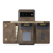 For Google Pixel 7 5G DG.MING M1 Series 3-Fold Multi Card Wallet + Magnetic Phone Case(Coffee)