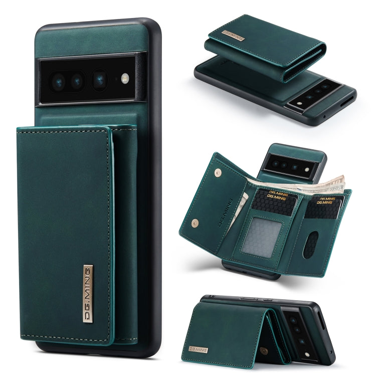 For Google Pixel 7 Pro 5G DG.MING M1 Series 3-Fold Multi Card Wallet + Magnetic Phone Case(Green) - Google Cases by DG.MING | Online Shopping South Africa | PMC TechLife | Buy Now Pay Later Mobicred