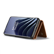 For OnePlus 10 Pro DG.MING M1 Series 3-Fold Multi Card Wallet + Magnetic Phone Case(Brown)