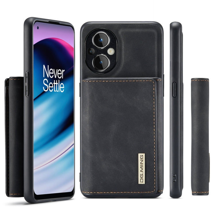 For OnePlus Nord N20 5G DG.MING M1 Series 3-Fold Multi Card Wallet + Magnetic Phone Case(Black) - OnePlus Cases by DG.MING | Online Shopping South Africa | PMC TechLife | Buy Now Pay Later Mobicred