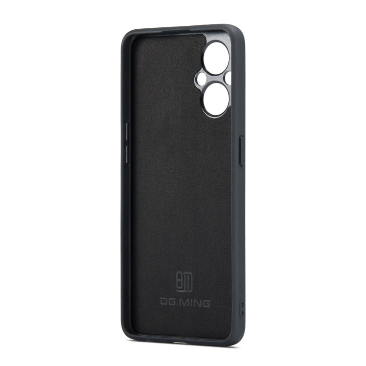 For OnePlus Nord N20 5G DG.MING M1 Series 3-Fold Multi Card Wallet + Magnetic Phone Case(Brown)
