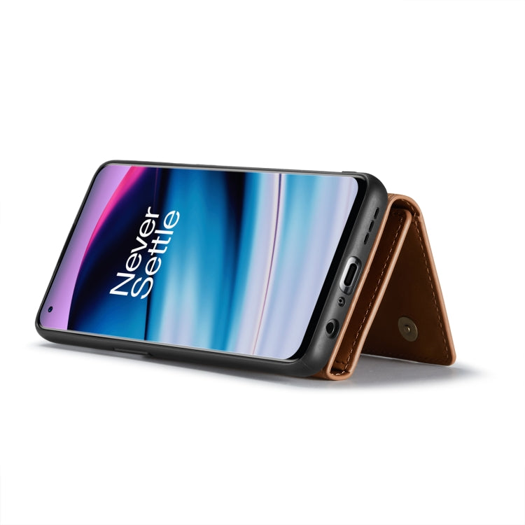 For OnePlus Nord N20 5G DG.MING M1 Series 3-Fold Multi Card Wallet + Magnetic Phone Case(Brown) - OnePlus Cases by DG.MING | Online Shopping South Africa | PMC TechLife | Buy Now Pay Later Mobicred